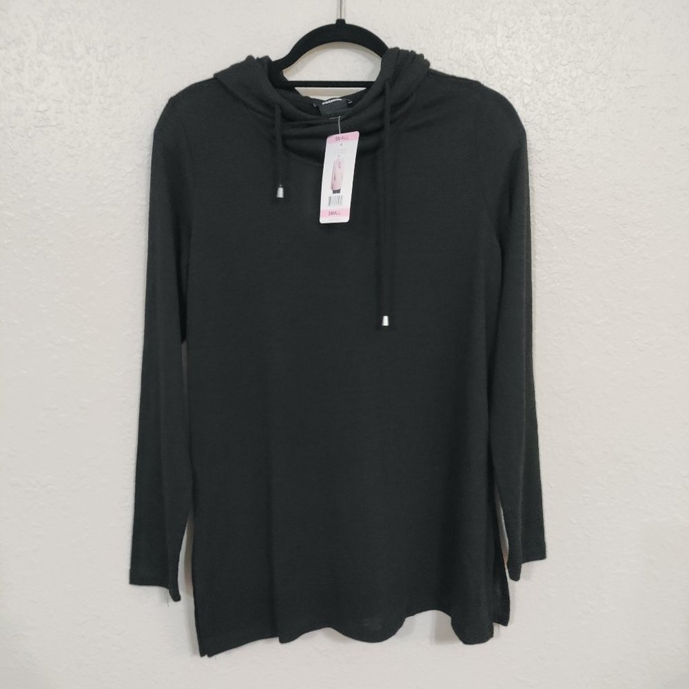 Premise Women's Sweater Lightweight Hoodie Black Small